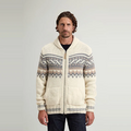 LAMBSWOOL MOHAI CARDIGAN GG3 MILY CREAM JACQUARD Wit