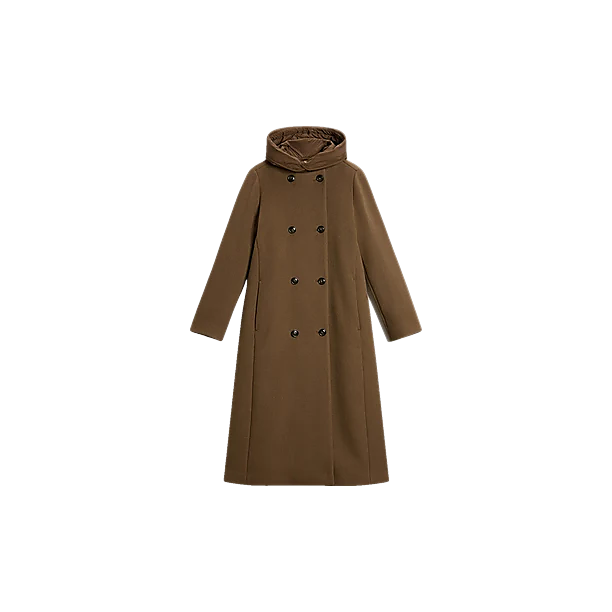 MELTON WOOL COAT 6679 Donker Grijs