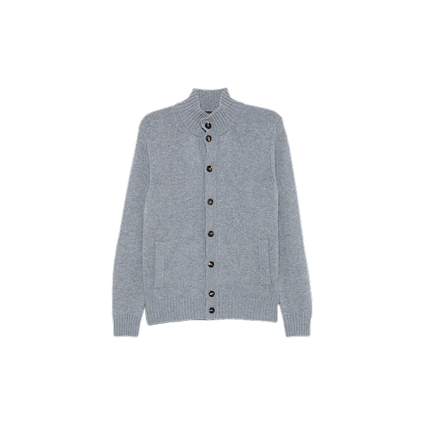 MENS KNITTED CARDIGAN Licht Blauw