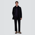 MEN'S KNITTED HALF COAT Blauw