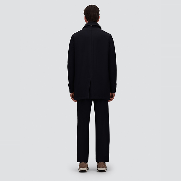 MEN'S KNITTED HALF COAT Blauw