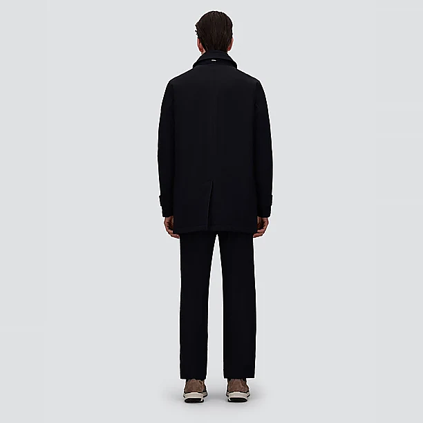 MEN'S KNITTED HALF COAT Blauw
