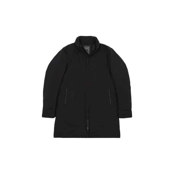 MEN'S WOVEN HALF COAT Zwart