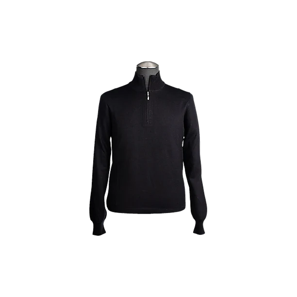 MOCK ZIP Zwart