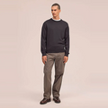 NATE CREW NECK 6605 Donker Bruin