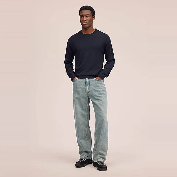 NATE CREW NECK 6605 Marine