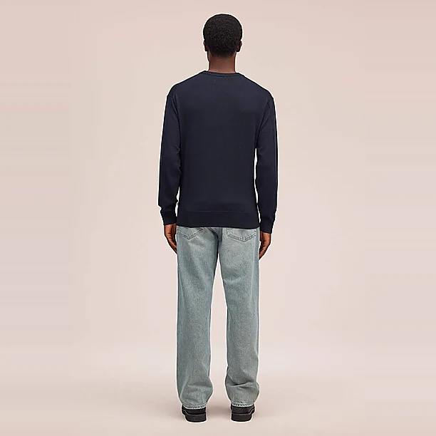 NATE CREW NECK 6605 Marine
