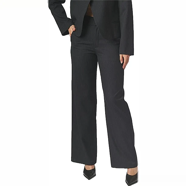 NATHALIE SLIM PINSTRIPE PANTS Blauw