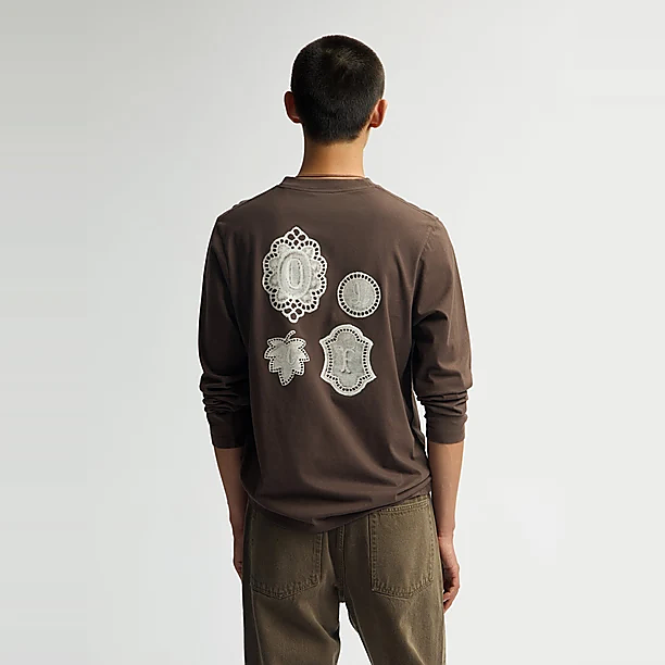 OLAF DOILY LS TEE Licht Bruin