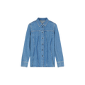ORGANIC SEAMING SHIRT Blauw