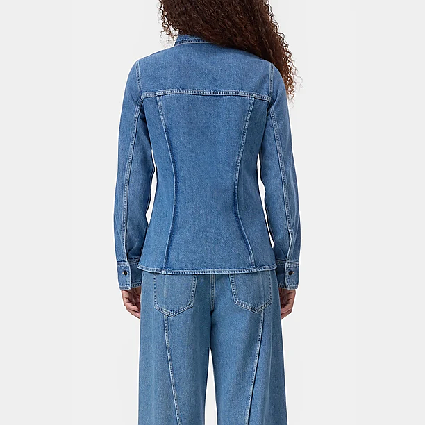 ORGANIC SEAMING SHIRT Blauw