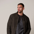 OUTERW BOMBER SUEDE D.BROWN Licht Bruin
