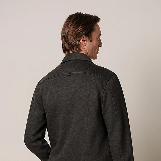 OVERSHIRT KNITTED D.BROWN Licht Bruin