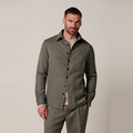 OVERSHIRT MOULINE BROWN Bruin