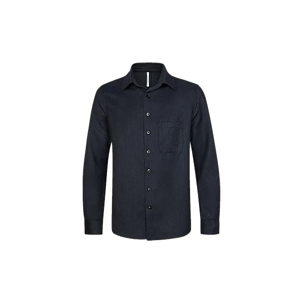 OVERSHIRT MOULINE NAVY Marine