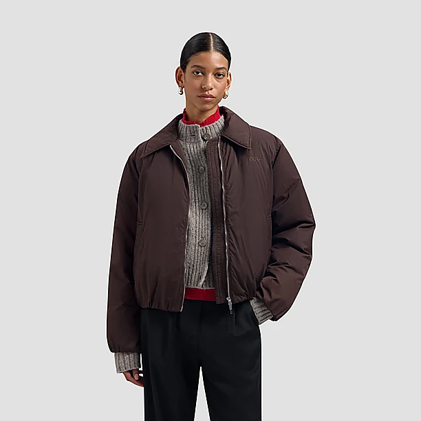 PADDED JACKET Donker Bruin