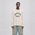 PARIS COLLEGE DESTROYED LONGSLEEVE Beige