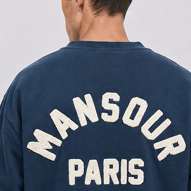 PARIS COLLEGE POCKET SWEATER Blauw