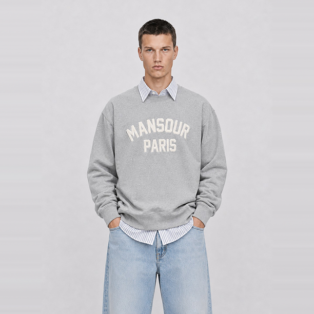 PARIS COLLEGE SWEATER Grijs