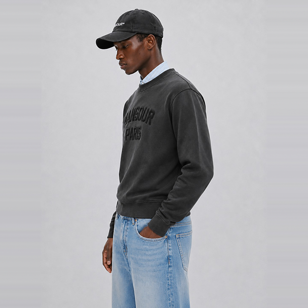 PARIS COLLEGE SWEATER Zwart