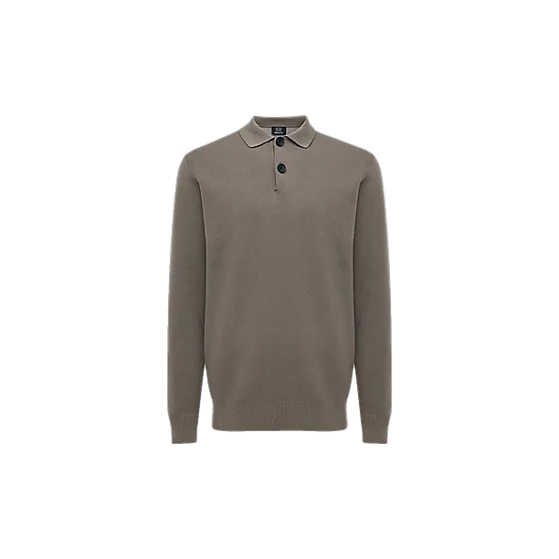POLO 2 BUTTONS LS KNITWEAR Taupe