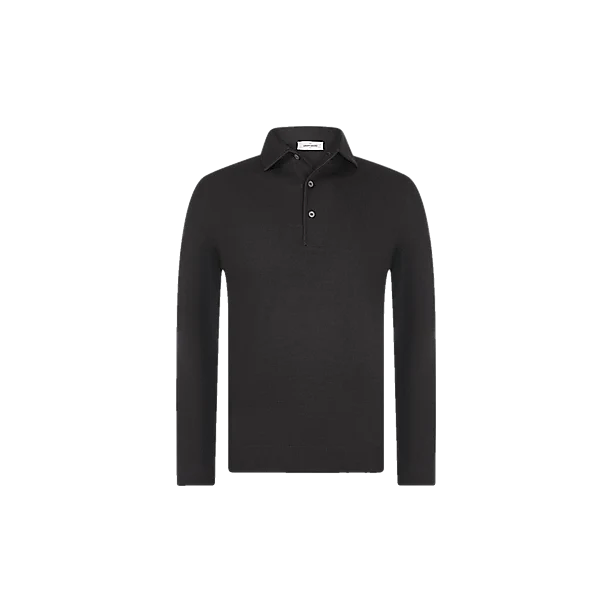 POLO L/SLV Zwart