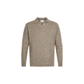 POLO OPEN COLLAR LS BROWN Bruin