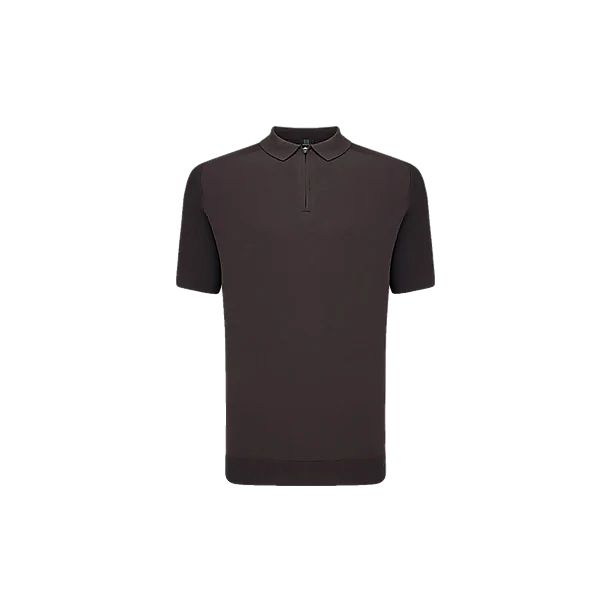 POLO ZIP SS EE KNITWEAR Bordeaux