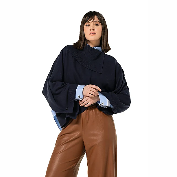 PONCHO Blauw
