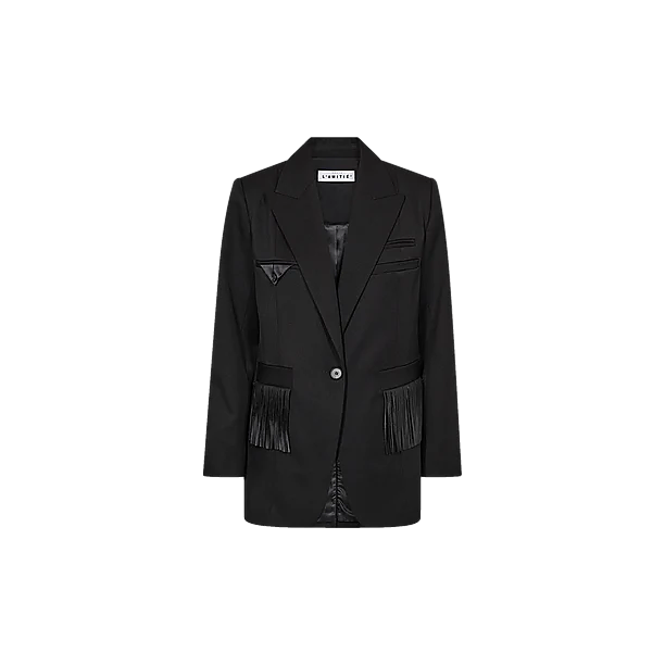 PREMIERE FRINGE BLAZER Zwart