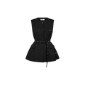PREMIERE PEPLUM BELT VEST Zwart