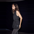 PREMIERE PEPLUM BELT VEST Zwart