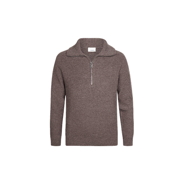 PULLOVER HALF ZIP AUBERGINE Diversen