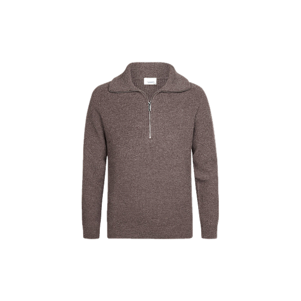 PULLOVER HALF ZIP AUBERGINE