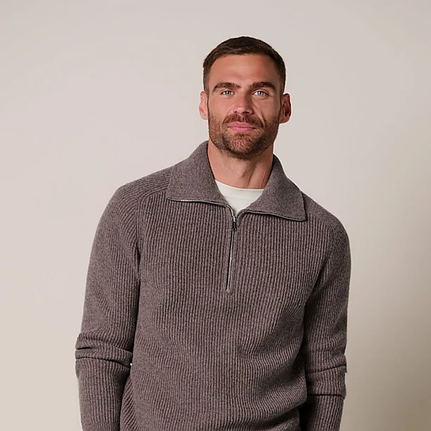 PULLOVER HALF ZIP AUBERGINE Diversen