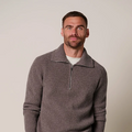 PULLOVER HALF ZIP AUBERGINE Diversen