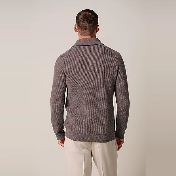 PULLOVER HALF ZIP AUBERGINE Diversen