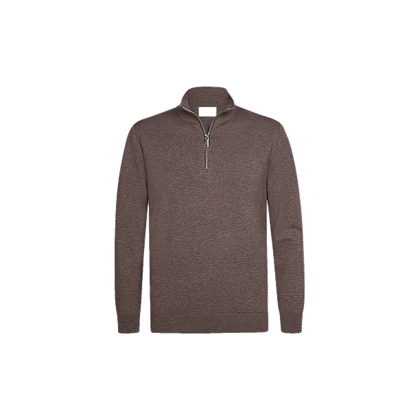 PULLOVER HALF ZIP AUBERGINE Diversen