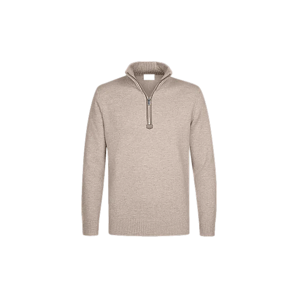 PULLOVER HALF ZIP BEIGE Beige