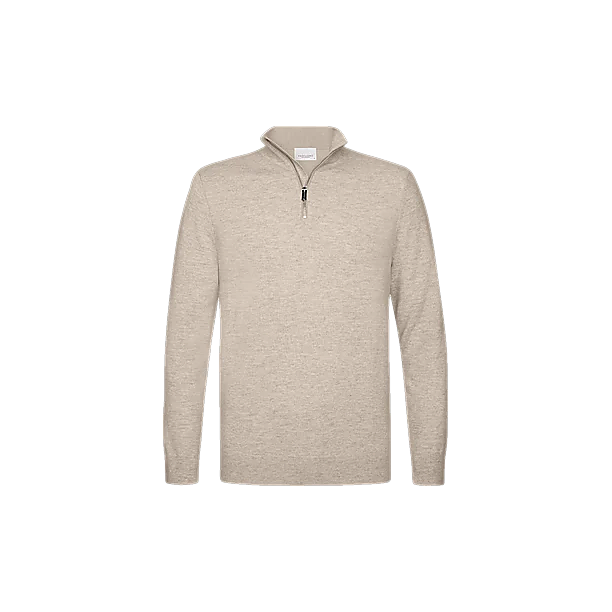 PULLOVER HALF ZIP BEIGE Beige