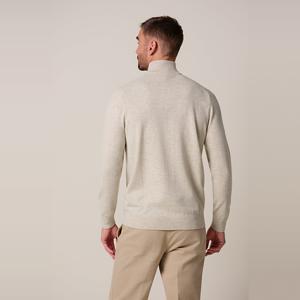 PULLOVER HALF ZIP BEIGE Beige