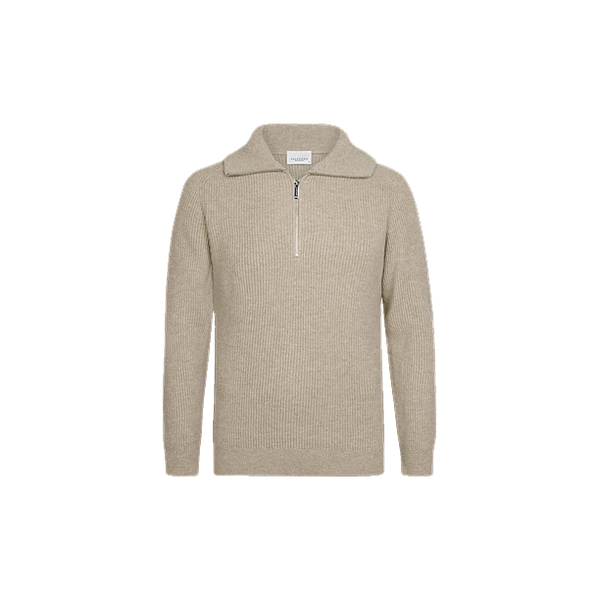 PULLOVER HALF ZIP BEIGE