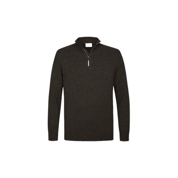 PULLOVER HALF ZIP BROWN
