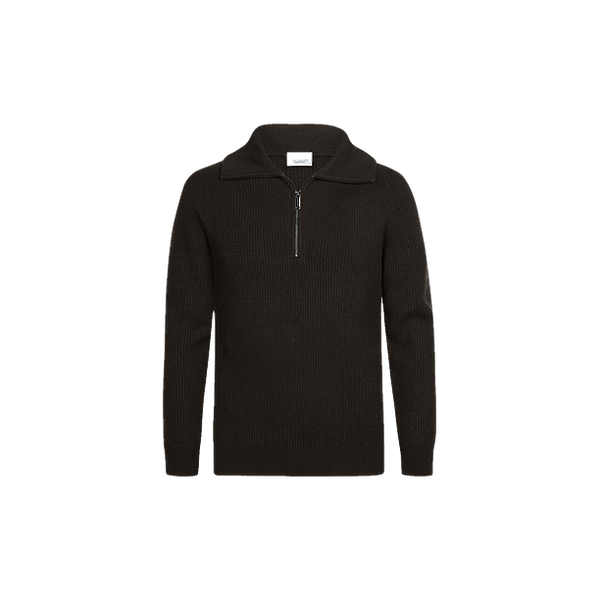 PULLOVER HALF ZIP D BROWN