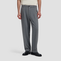 REGULAR PLEATED PANT Muis Grijs
