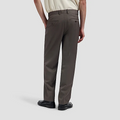 REGULAR WOOL PLEATED PANT Licht Bruin