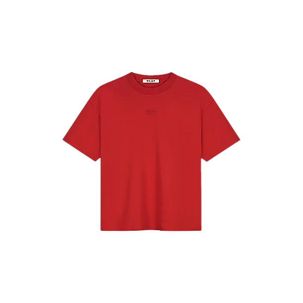 RETRO WASHED TEE Rood