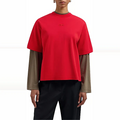 RETRO WASHED TEE Rood