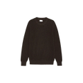 RIB CREWNECK KNIT Donker Bruin