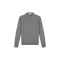 RIBBED ZIPPER POLO Grijs